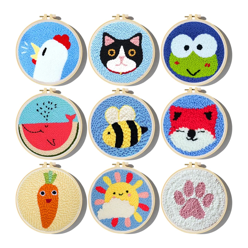 Cute Cartoon Animal Punch Needle Embroidery Kit for Beginners Soft Yarn Needlework Embroidery Set Home Decor 
Cute Cartoon Animal Punch Needle Embroidery Kit for Beginners Soft Yarn Needlework Embroidery Set Home Decor