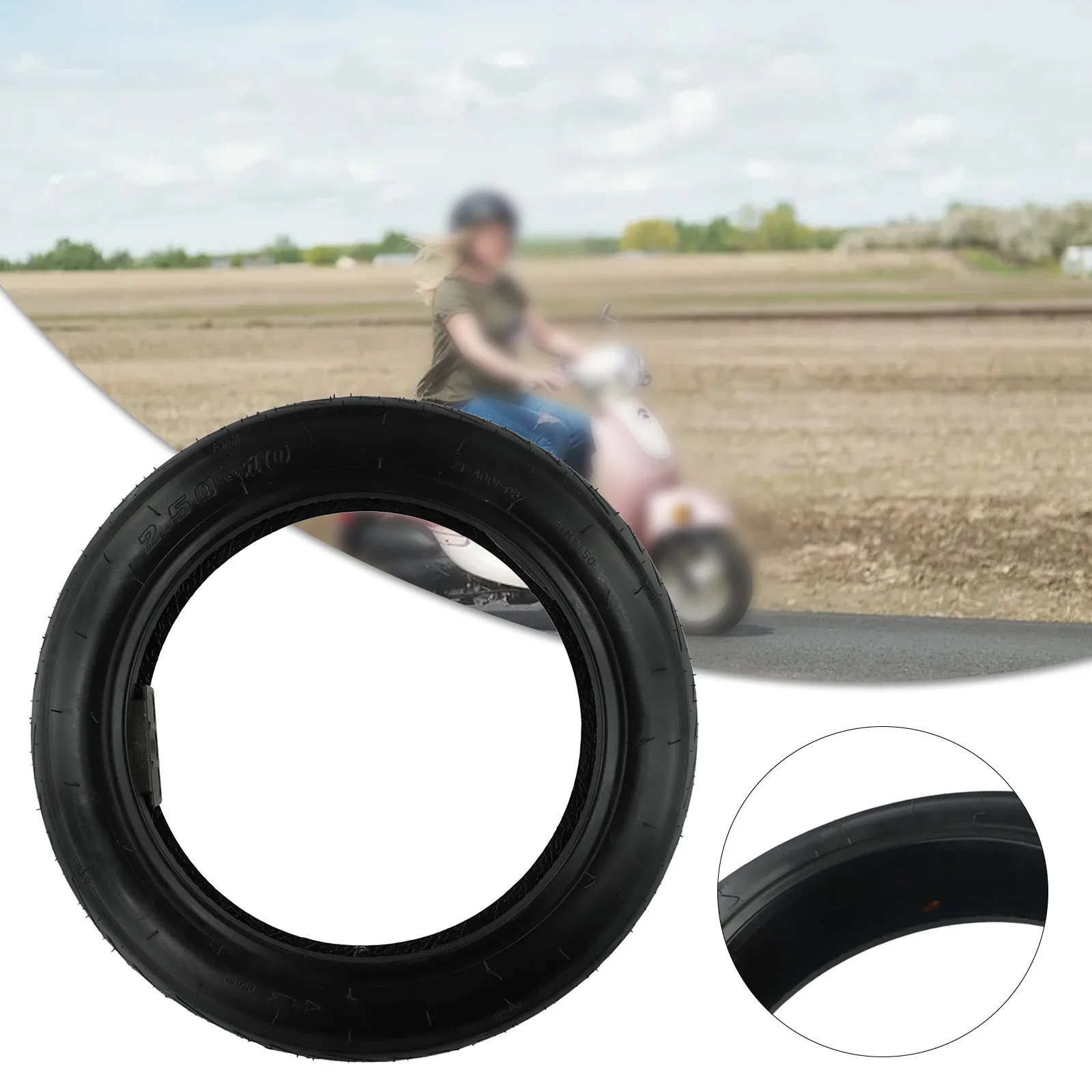 

14x2.5 Inch Ebike Pneumatic Tire 2.50-10 Front Rear Mini Moto Dirt Bike Tubeless Tyre 14x2.50 For Ebike Rubber Anti-skid Tyre