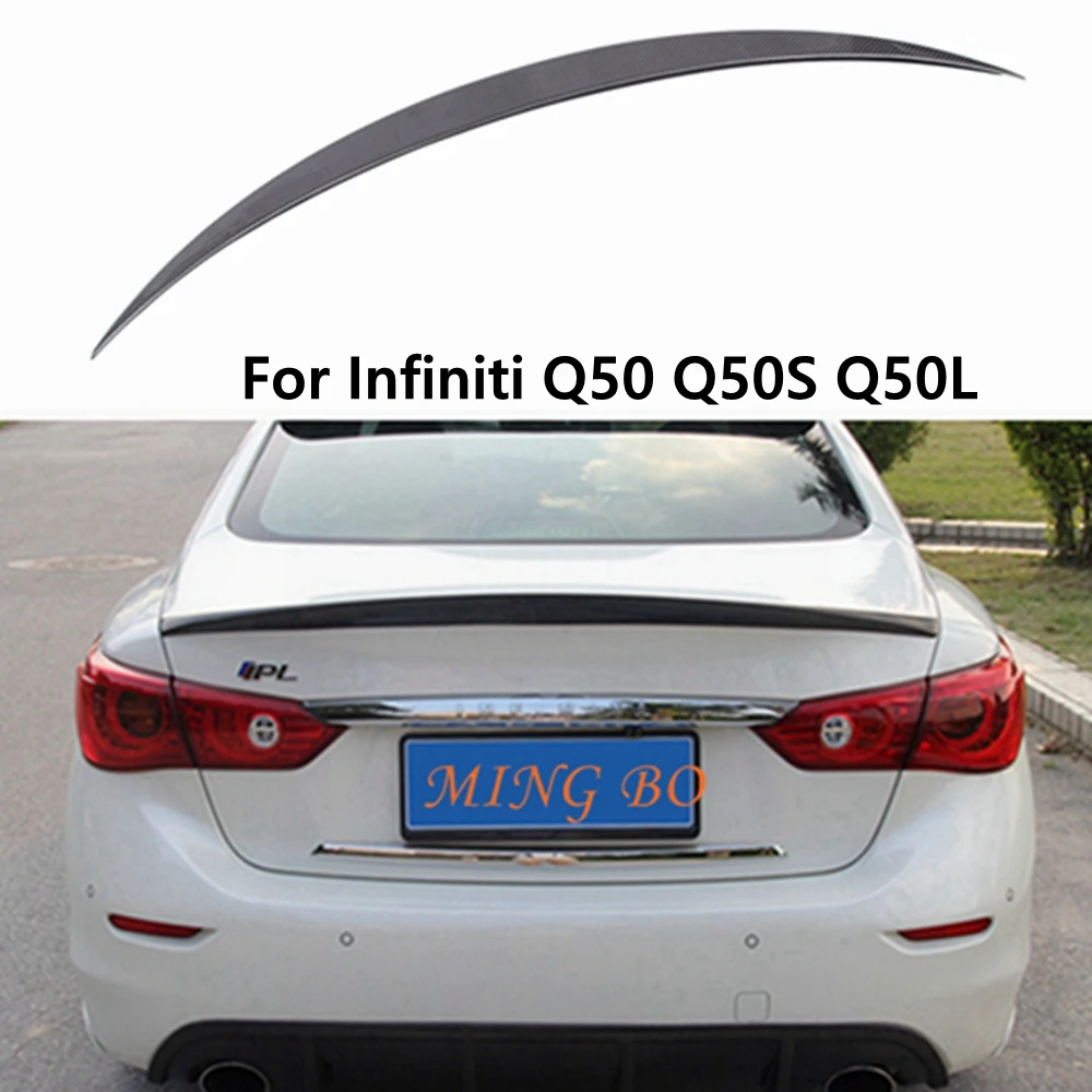 

For Infiniti Q50 Q50S Q50L US Style Carbon fiber Rear Spoiler Trunk wing 2014-2020 FRP Forged carbon