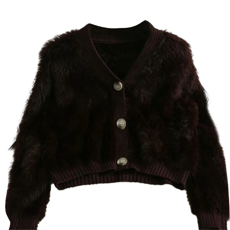 Imitation Mink Short Cardigan Soft Breathable Knit Sweater Long Sleeve V-neck Outwear Solid Color Short Coat P8DB
Imitation Mink Short Cardigan Soft Breathable Knit Sweater Long Sleeve V-neck Outwear Solid Color Short Coat P8DB