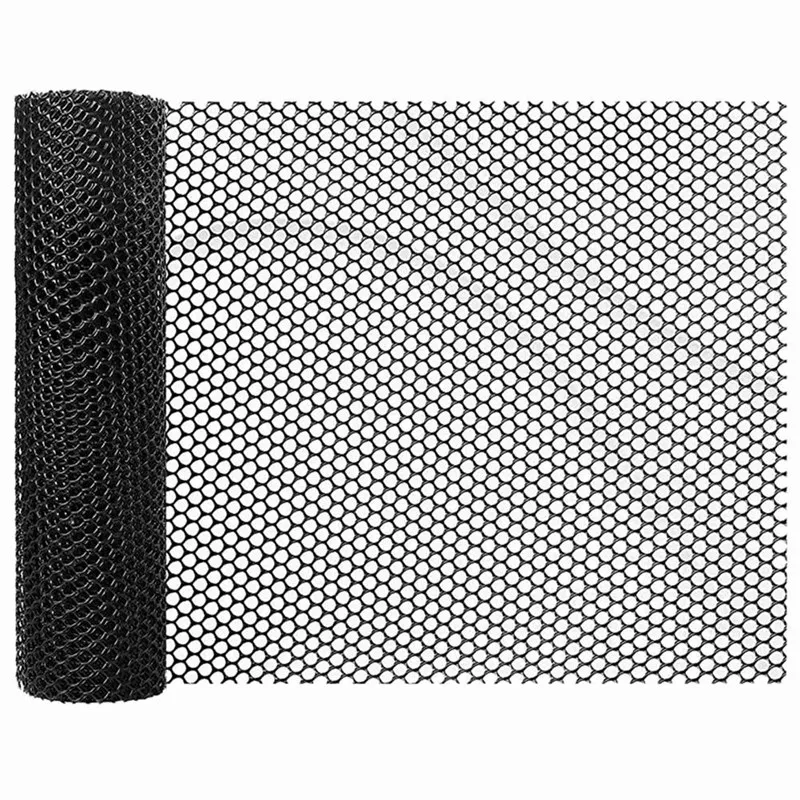 

2Pcs 15.7 Inch X 10FT Plastic Chicken Fence Mesh,Hexagonal Fencing Wire For Gardening, Poultry, Chicken Wire Frame Black