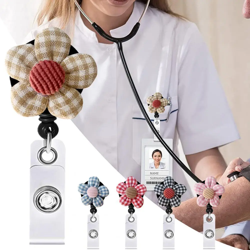 Badge Holder Rotating Pull Clasp Design Sackcloth Retractable Flower Decorative Badge Reel School Supplies
Badge Holder Rotating Pull Clasp Design Sackcloth Retractable Flower Decorative Badge Reel School Supplies