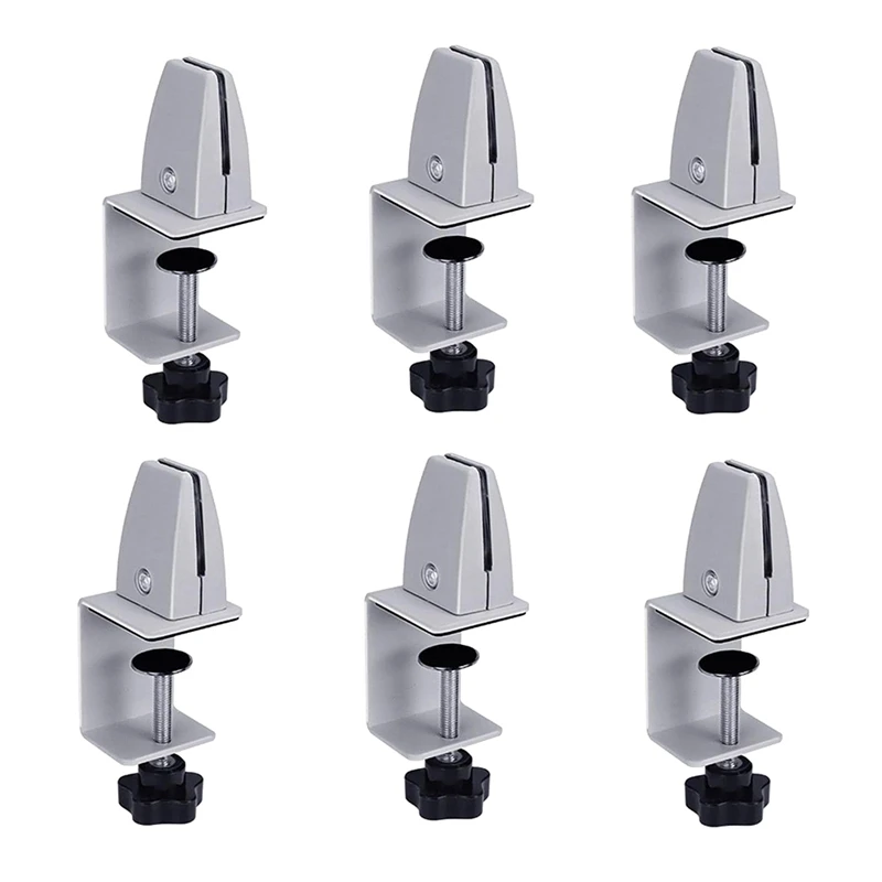 Sneeze Guard Support Clips Kit Adjustable Office Partition Clamp Kit Aluminum Desk Partition For 1/8 To 1Inch Thick Panel 6 Pack
Sneeze Guard Support Clips Kit Adjustable Office Partition Clamp Kit Aluminum Desk Partition For 1/8 To 1Inch Thick Panel 6 Pack