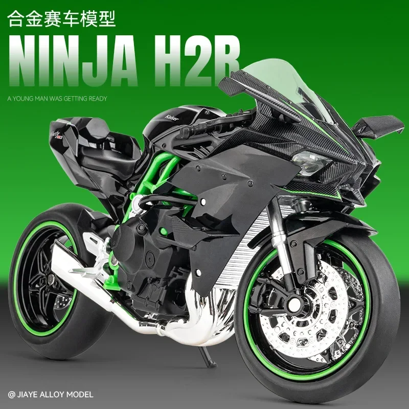 

1:12 Kawasaki Ninja H2R Motorcycle Model Simulation Alloy Metal Diecast Sound Light For Boy Toy Gift Collection