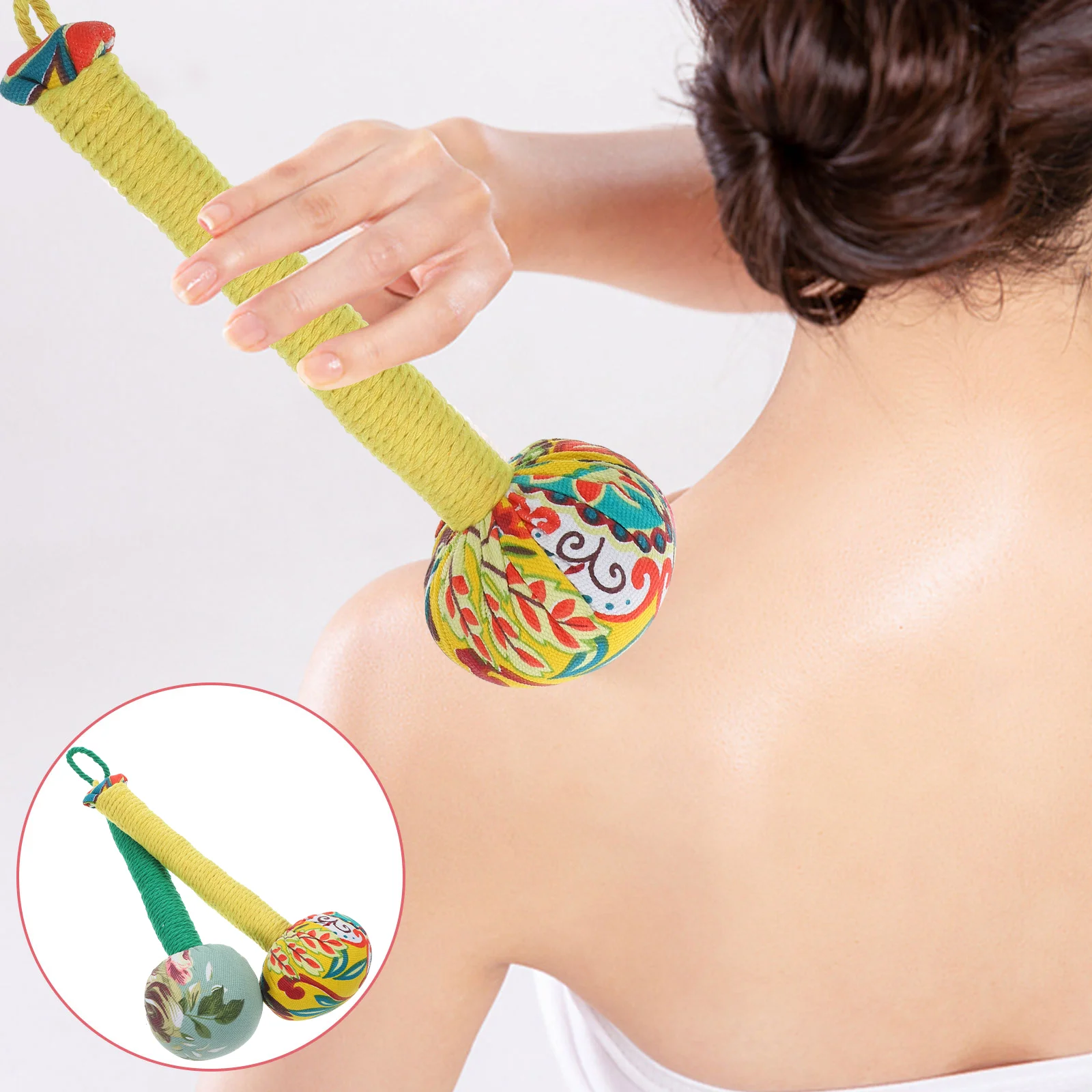 

2 Pcs Moxibustion Hammer Hand Held Massager Shoulder Health Care Body Manual Tools Cloth Handheld for Back Stick