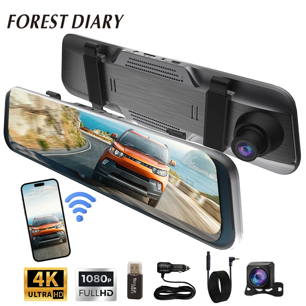 FOREST DIARY LP03 UHD 4K Dash Cam for Cars Recorders 10 inch Mirroe Dash Camera WIFI Optional GPS Front and 1080P Car DVR
FOREST DIARY LP03 UHD 4K Dash Cam for Cars Recorders 10 inch Mirroe Dash Camera WIFI Optional GPS Front and 1080P Car DVR