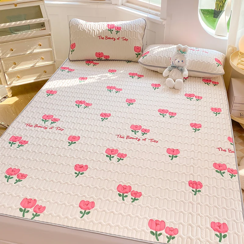 Flower Latex Cooling Mat with Pillowcase Summer Bedding Cool Feeling Bed Pad for Hot Sleepers Anti-Slip Breathable Bed Sheet Set
Flower Latex Cooling Mat with Pillowcase Summer Bedding Cool Feeling Bed Pad for Hot Sleepers Anti-Slip Breathable Bed Sheet Set