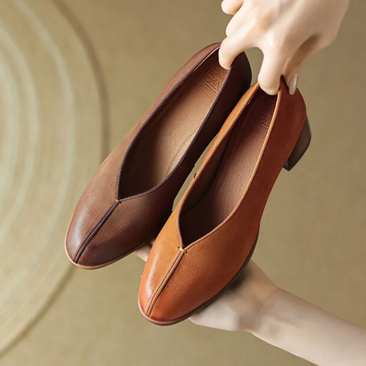 2023Autumn New Women Pumps Brown Leather Shallow Working Stilettos Slip On Round Toe Zapatos Femmes Square High Heels Chaussure
2023Autumn New Women Pumps Brown Leather Shallow Working Stilettos Slip On Round Toe Zapatos Femmes Square High Heels Chaussure