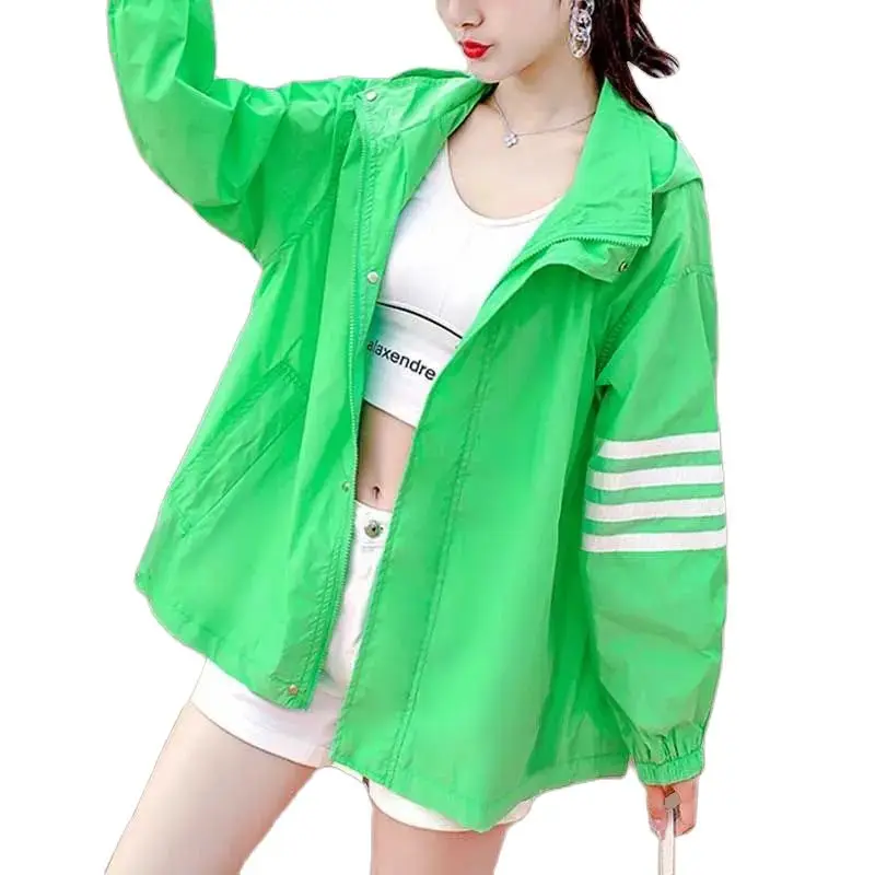 Anti-UV Breathable Korean Version Female Sun Protection Clothing 2022 Summer New Thin Outcoat Loose Hooded Fashion Women's Coat
Anti-UV Breathable Korean Version Female Sun Protection Clothing 2022 Summer New Thin Outcoat Loose Hooded Fashion Women's Coat