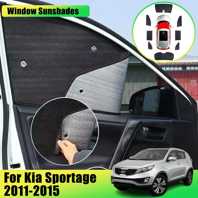 

Full Car Coverage Sunshade For Kia Sportage MK3 SL 2011-2015 2012 2013 2014 Sunscreen Window Sunshades Visor Covers Accessories