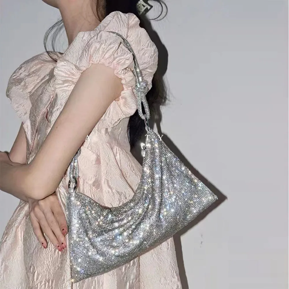 Luxury Designer Shoulder Bag Handle Metallic Sequins Shining Rhinestones Evening Clutch Bag Purse Crystal Purses Hobo Handbag
Luxury Designer Shoulder Bag Handle Metallic Sequins Shining Rhinestones Evening Clutch Bag Purse Crystal Purses Hobo Handbag