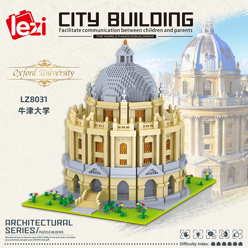 University Building Blocks Small Assembly Toy Block Construction Gift DIY Mini Brick Architecture Block Lezi LZ8031 Oxford Theme
University Building Blocks Small Assembly Toy Block Construction Gift DIY Mini Brick Architecture Block Lezi LZ8031 Oxford Theme