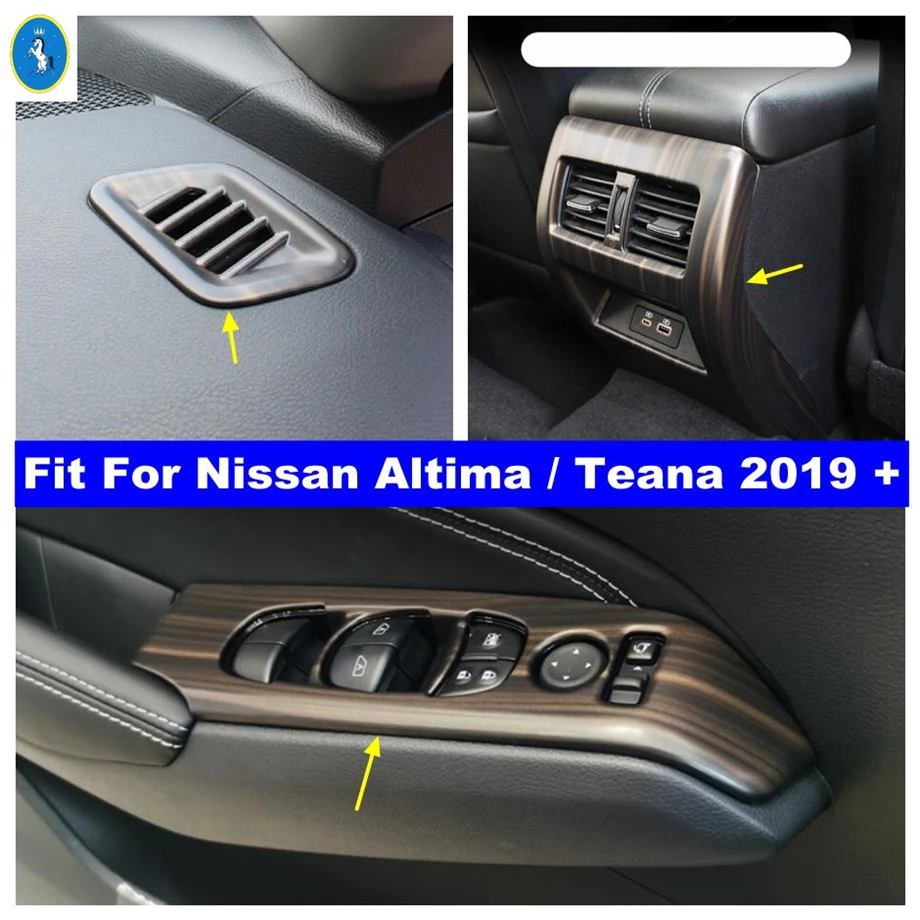 Car Air AC Outlet Vent Window Lift Button Panel Cover Trim For Nissan Altima / Teana 2019 - 2023 Wood Grain Interior Accessories
Car Air AC Outlet Vent Window Lift Button Panel Cover Trim For Nissan Altima / Teana 2019 - 2023 Wood Grain Interior Accessories
