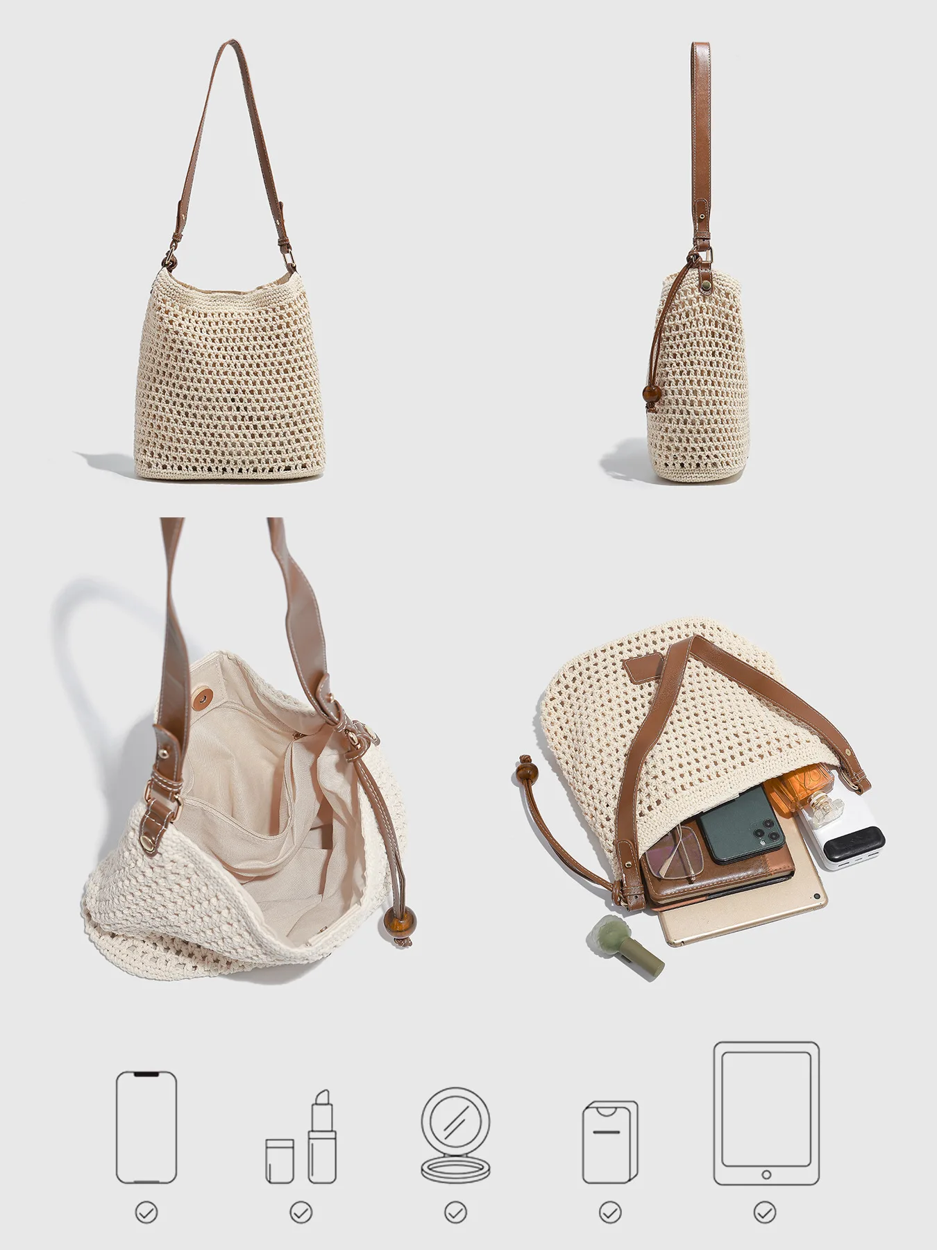 Boho Crochet Hollow-Out Tote Bag - Lightweight Cotton Linen Beach Shoulder Bag 2025 6 Sba386655377e44e091e3715a6b95dd1a2