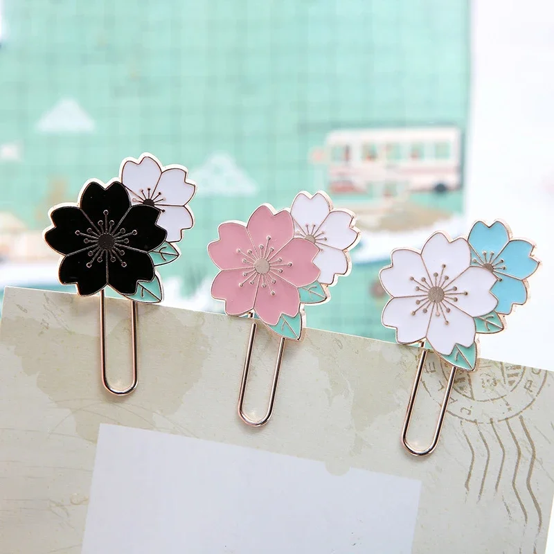 Romantic Cherry Blossom Design Bookmarks for Books Creative Metal Paper Clips Korean Stationery Kawaii School Office Supplies
Romantic Cherry Blossom Design Bookmarks for Books Creative Metal Paper Clips Korean Stationery Kawaii School Office Supplies