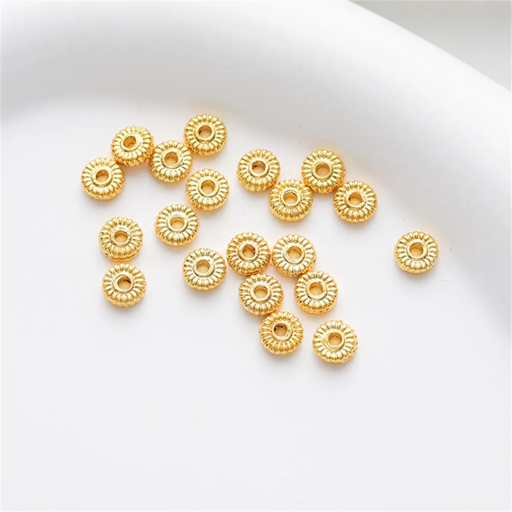 5mm Matte Gold Gear Spacer Gasket 18K Gold Plated Spacer Beads for DIY Jewelry Making Components Bracelets Accessories
5mm Matte Gold Gear Spacer Gasket 18K Gold Plated Spacer Beads for DIY Jewelry Making Components Bracelets Accessories