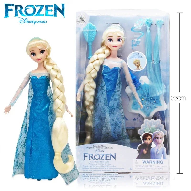 

Diseny Cartoon Frozen 2 Elsa Anna Figure Princess Doll Toys BJD Joint Movable Simulation Doll Children Play House Toy Girl Gift