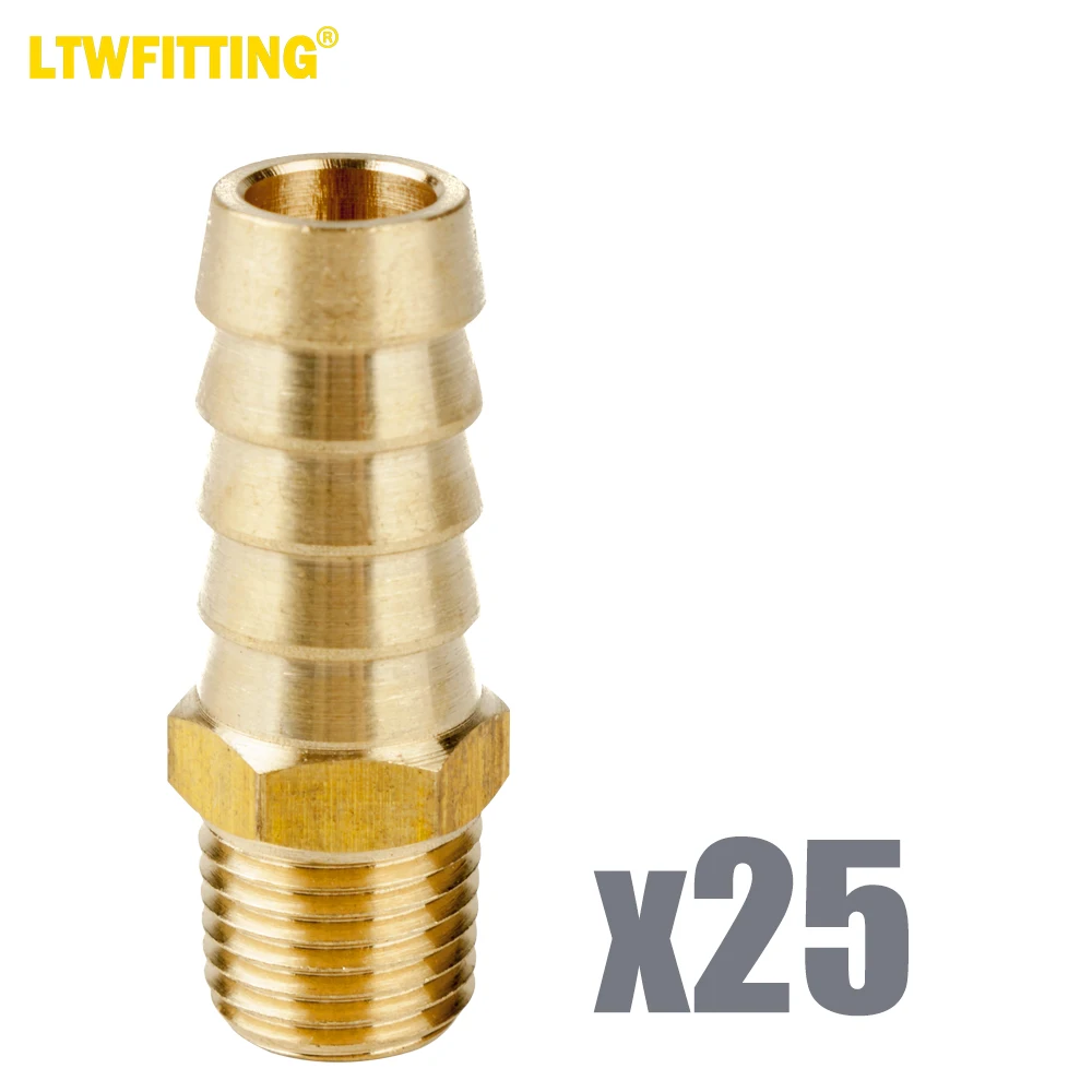 LTWFITTING Brass Fitting Connector 1/2-Inch Hose Barb x 1/4-Inch NPT Male Fuel Gas Water(Pack of 25)
LTWFITTING Brass Fitting Connector 1/2-Inch Hose Barb x 1/4-Inch NPT Male Fuel Gas Water(Pack of 25)