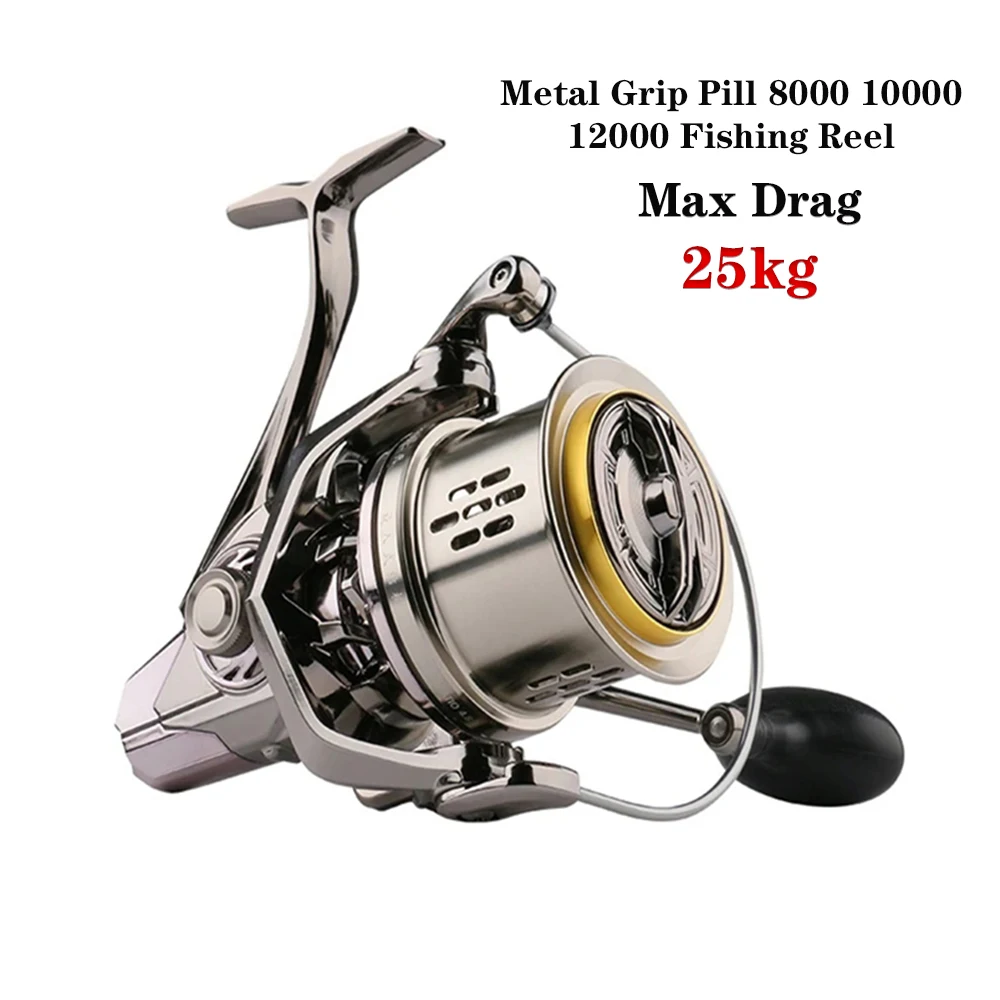 New Screw-In Long-Cast Iron Plate Spining Wheel Stainless Steel Anti-Sea Sea Fishing Metal Grip Pill 8000 12000 Fishing Reel
New Screw-In Long-Cast Iron Plate Spining Wheel Stainless Steel Anti-Sea Sea Fishing Metal Grip Pill 8000 12000 Fishing Reel