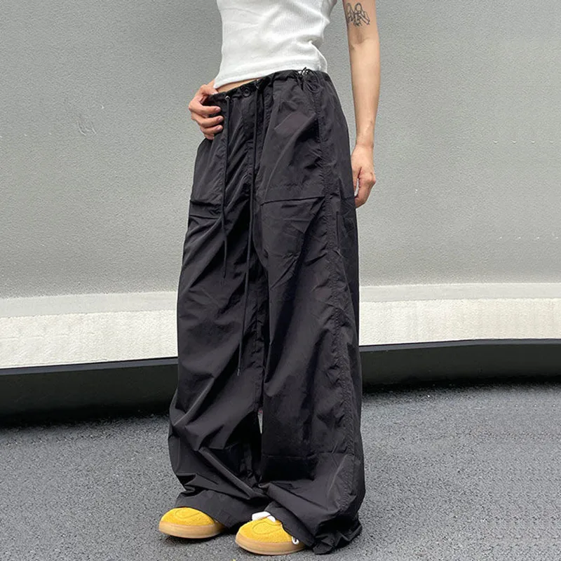 Black Oversized Parachute Pants Women Y2K Japanese Streetwear Drawstring Casual Wide Cargo Trousers Bf All-Match Joggers Pants
Black Oversized Parachute Pants Women Y2K Japanese Streetwear Drawstring Casual Wide Cargo Trousers Bf All-Match Joggers Pants