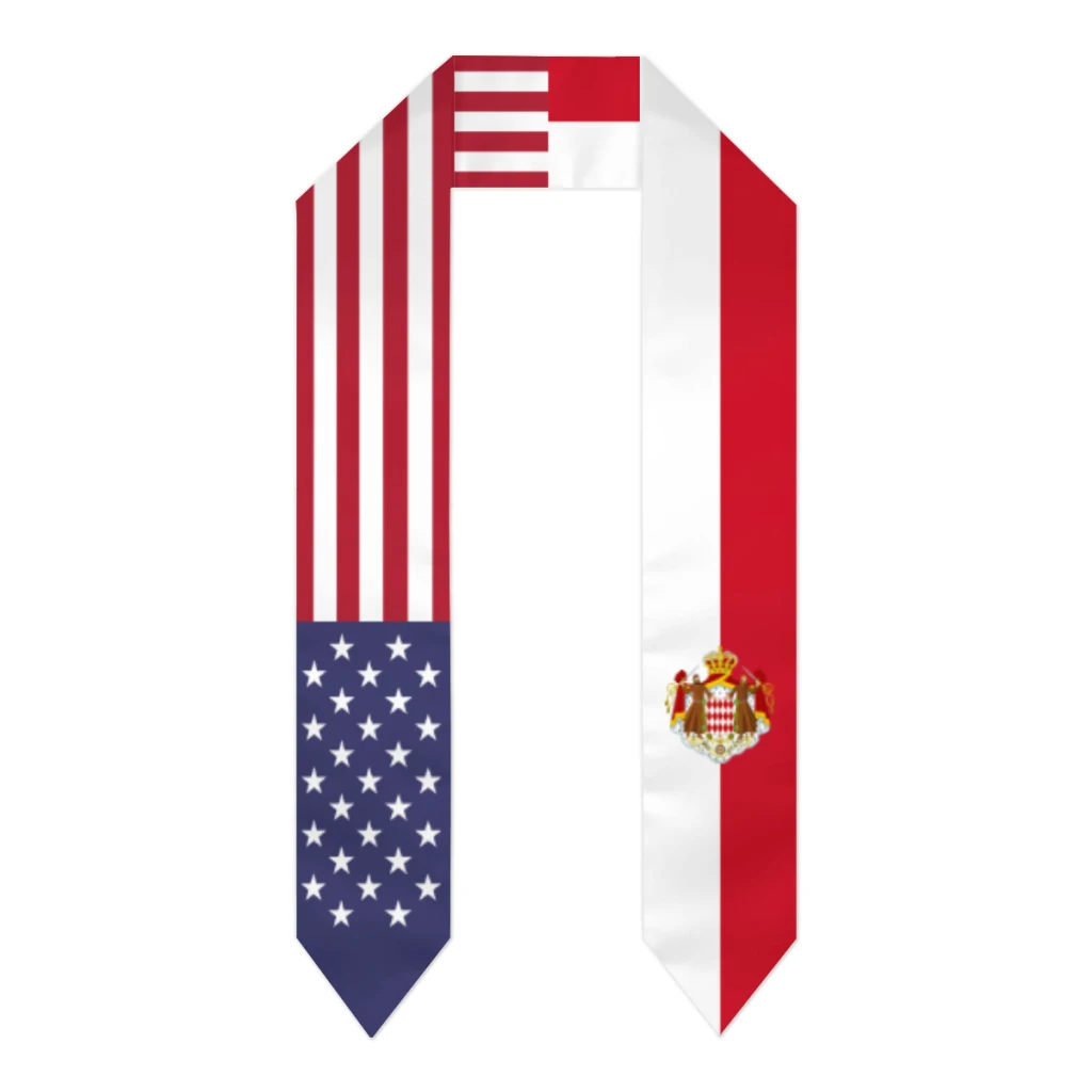 Graduation Sash Monaco & USA United States Flag Stole Shawls Graduate Wraps Scraf International Student Pride Gifts
Graduation Sash Monaco & USA United States Flag Stole Shawls Graduate Wraps Scraf International Student Pride Gifts