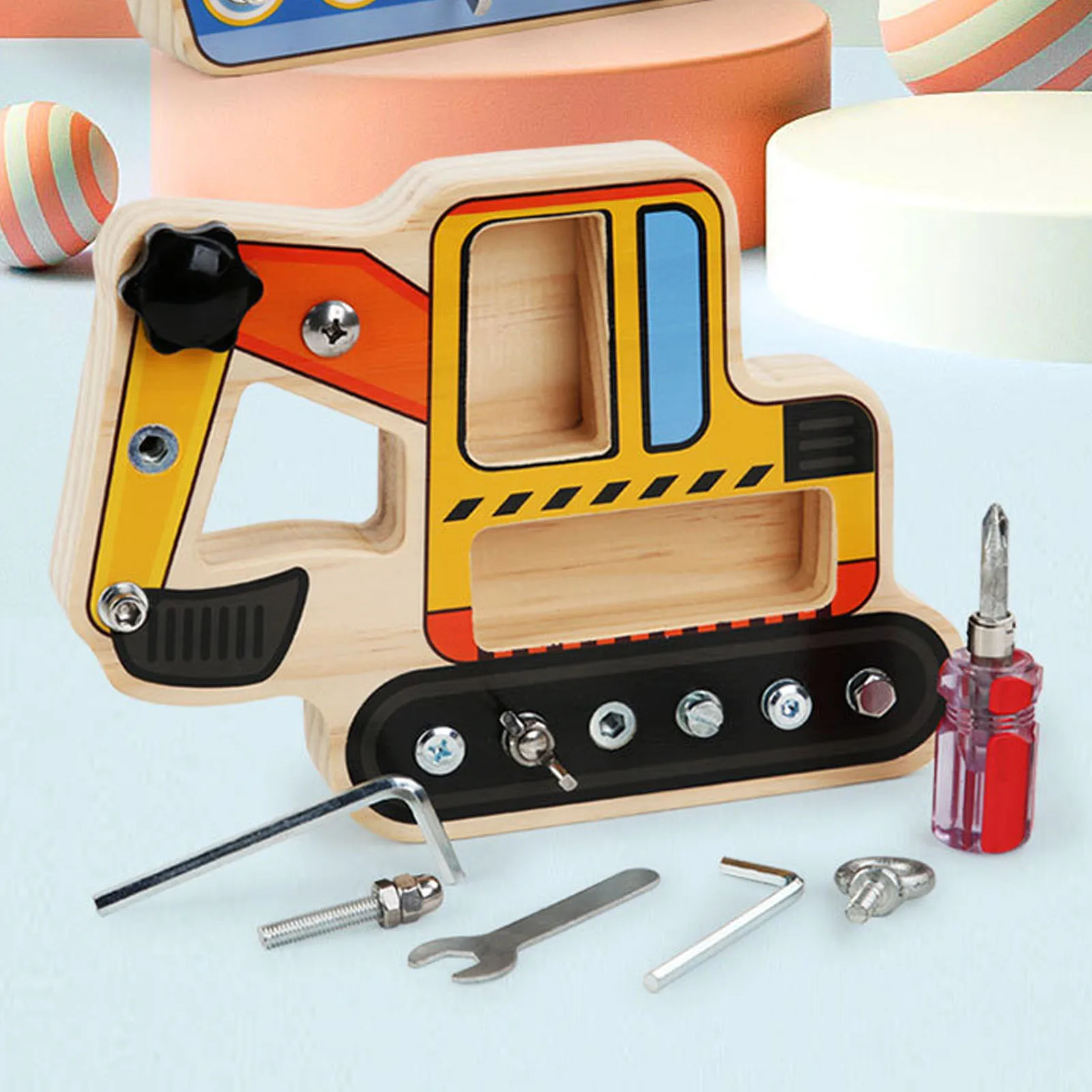 Kids Screw Nut Assembly Toy Set Wooden Montessori Toy Repair Toy With Screwdriver Early Educational Toy For Children
Kids Screw Nut Assembly Toy Set Wooden Montessori Toy Repair Toy With Screwdriver Early Educational Toy For Children