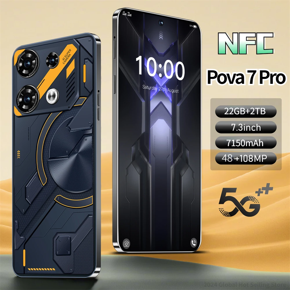 2024 New Cellphones pova 7 pro Smartphone 5G 7.3 HD 2TB Dual Sim Android 14 Cell Phone Unlocked 108MP 7150mAh Smart Mobile Phone
2024 New Cellphones pova 7 pro Smartphone 5G 7.3 HD 2TB Dual Sim Android 14 Cell Phone Unlocked 108MP 7150mAh Smart Mobile Phone
