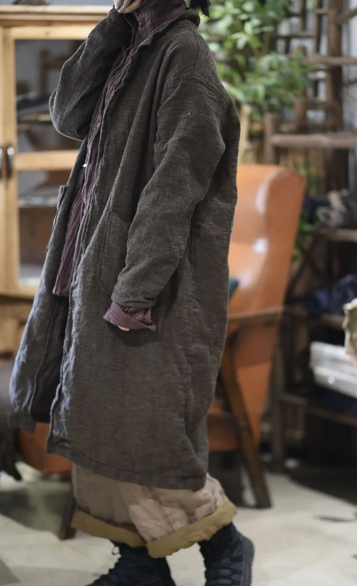 Women Vintage Cotton Linen Trench Turn-down Collar Long Coats Solid Color Loose Original Pockets 2025 New Autumn Spring Trench Women Vintage Cotton Linen Trench Turn-down Collar Long Coats Solid Color Loose Original Pockets 2025 New Autumn Spring Trench