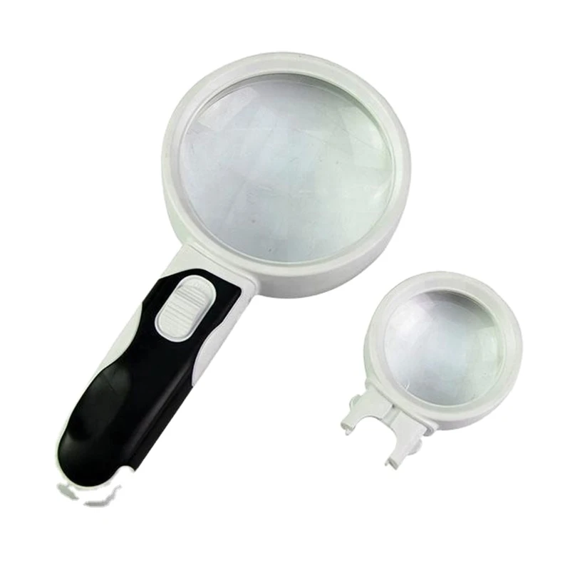 Glass with Light 2.5X/10X Handheld Large Glass 2 LED Illuminated Lighted Magnifier for Macular
Glass with Light 2.5X/10X Handheld Large Glass 2 LED Illuminated Lighted Magnifier for Macular