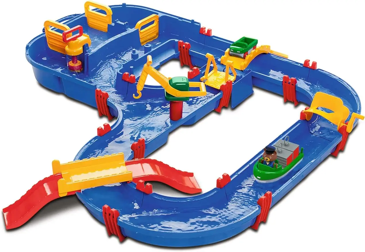 Outdoor Water Table Toy for Kids -Large Water Park Playset Activity Waterway Toy with Boat, Wind-up Toy for Backyard, Lawn, Pool
Outdoor Water Table Toy for Kids -Large Water Park Playset Activity Waterway Toy with Boat, Wind-up Toy for Backyard, Lawn, Pool