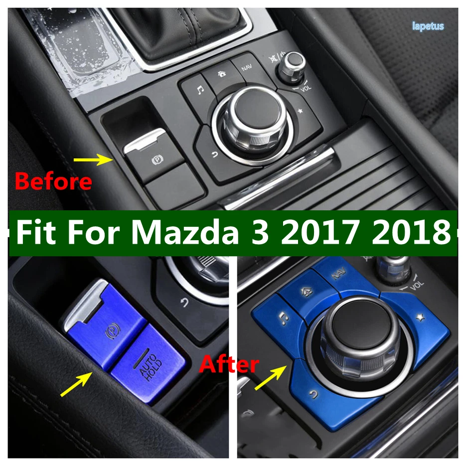 Accessories Electronic Handbrake Park Switch & Multi-Media Button Protect Cover Trim For Mazda 3 2017 2018 Blue / Red / Silver
Accessories Electronic Handbrake Park Switch & Multi-Media Button Protect Cover Trim For Mazda 3 2017 2018 Blue / Red / Silver