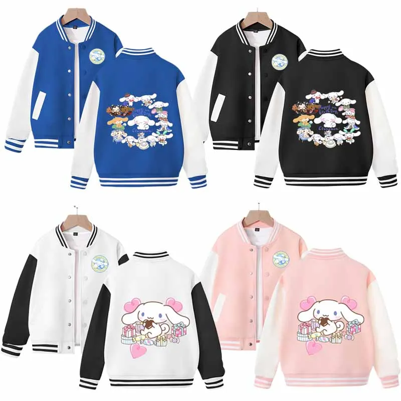 Sanrios аниме мультфильм Cinnamoroll детская спортивная одежда бейсбольная форма куртка для мальчиков и девочек Весенняя осенняя одежда пальто с длинным рукавом
Sanrios аниме мультфильм Cinnamoroll детская спортивная одежда бейсбольная форма куртка для мальчиков и девочек Весенняя осенняя одежда пальто с длинным рукавом