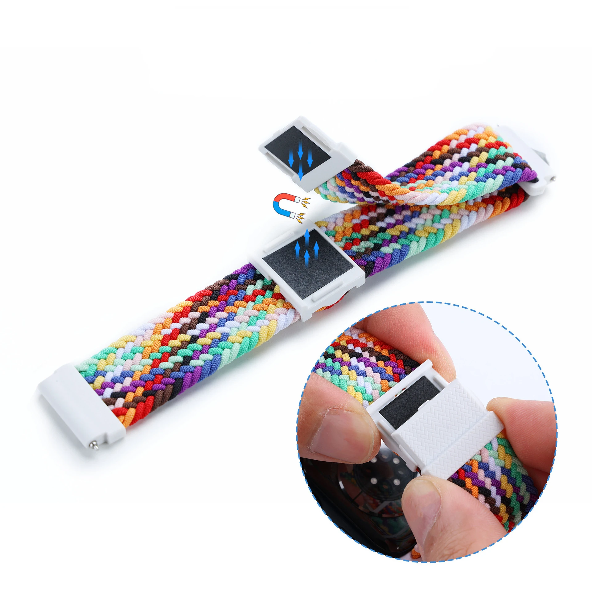 Magnetic Nylon Strap for Samsung Watch5 Huawei Gt3 Watchband 20mm 22mm Adjustable Woven Watchband Magnet
Magnetic Nylon Strap for Samsung Watch5 Huawei Gt3 Watchband 20mm 22mm Adjustable Woven Watchband Magnet