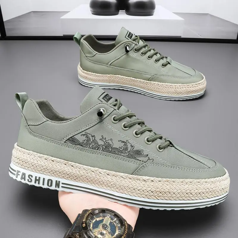 Мужские кожаные туфли, мягкая подошва, без застежки, плоская подошва, повседневная спортивная прочная Молодежная обувь, осень