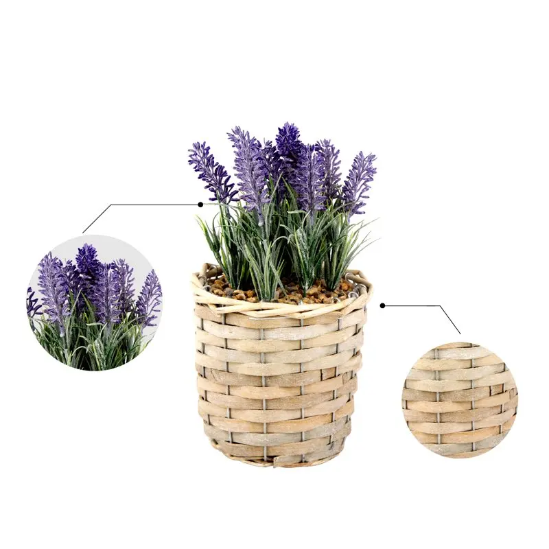 Inch Artificial Lavender Flowers with Bamboo Woven Pot for living Room Office Bookshelf
Inch Artificial Lavender Flowers with Bamboo Woven Pot for living Room Office Bookshelf
