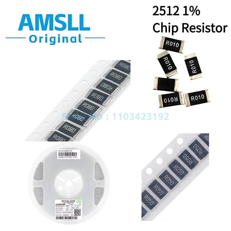 

100pcs 2512 (6432)6.4x3.2mm 1% SMD chip Resistor 2M 2.2M 2.4M 2.7M 3M 3.3M 3.6M 3.9M 4.3M 4.7M 5.1M 5.6M 6.2M 6.8M 7.5M 10M 2512