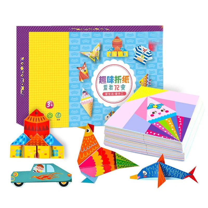 

152 шт., детский Развивающий пазл-книга для оригами