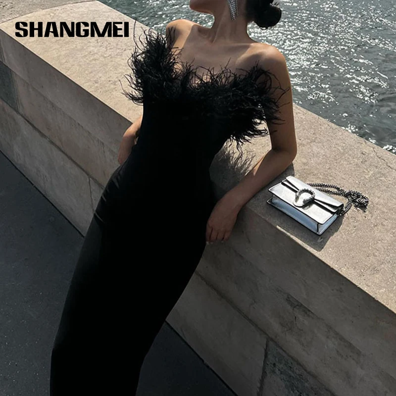 Sexy Strapless Summer Dresses for Women 2022 Elegant Backless Feather Lady Dress Evening Party Black Bodycon Midi Dress
Sexy Strapless Summer Dresses for Women 2022 Elegant Backless Feather Lady Dress Evening Party Black Bodycon Midi Dress