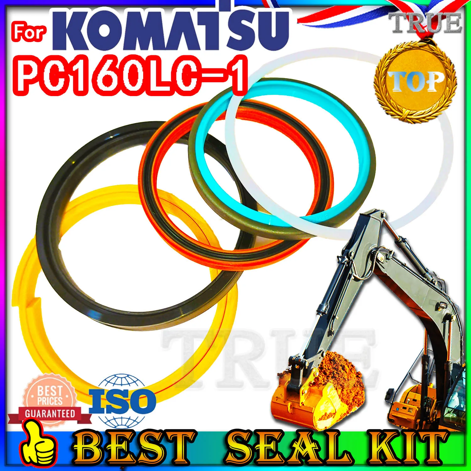 

For KOMATSU PC160LC-1 Oil Seal Repair Kit Boom Arm Bucket Excavator Hydraulic Cylinder PC160LC 1 Nitrile NBR Nok Washer Skf Tool