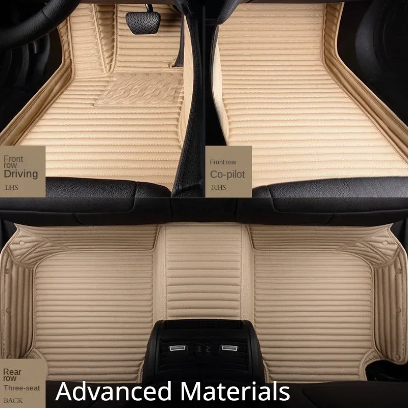 

Полосатый напольный коврик из искусственной кожи для Mercedes Benz GLE, 5 мест, 7 мест, GLE Coupe, 2020-2023 лет, детали интерьера, автомобильные аксессуары
