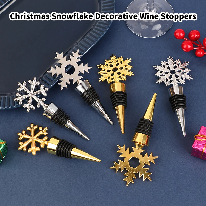Christmas Snowflake Decorative Wine Stoppers Gold And Silver Alloy Bar Bottle Decoration Bottle Stopper Wine Accessories Tools
Christmas Snowflake Decorative Wine Stoppers Gold And Silver Alloy Bar Bottle Decoration Bottle Stopper Wine Accessories Tools
