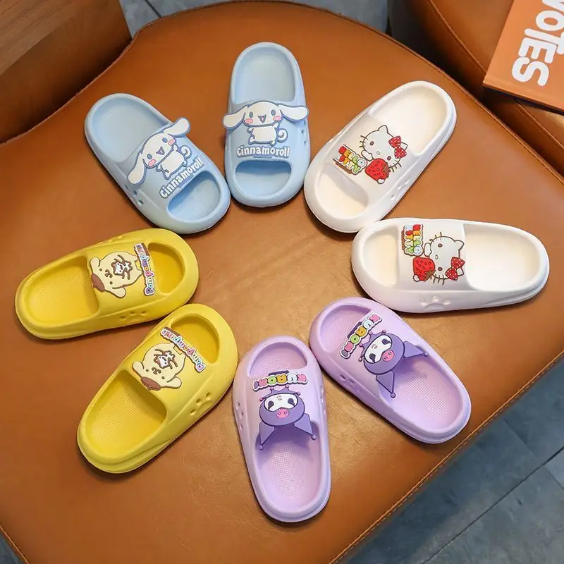 Детские тапочки Sanrio, летняя пляжная водонепроницаемая обувь, Симпатичные Детские домашние Тапочки для ванной, Нескользящие тапочки из ЭВА
Детские тапочки Sanrio, летняя пляжная водонепроницаемая обувь, Симпатичные Детские домашние Тапочки для ванной, Нескользящие тапочки из ЭВА