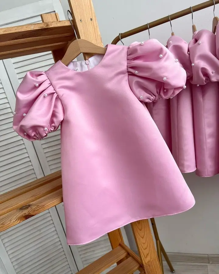 Girl Dresses Satin Pink Little Girl Dress Pearl Princess Dress Flower Girl Dresses Baby First Communion Bow Christmas Gift
Girl Dresses Satin Pink Little Girl Dress Pearl Princess Dress Flower Girl Dresses Baby First Communion Bow Christmas Gift