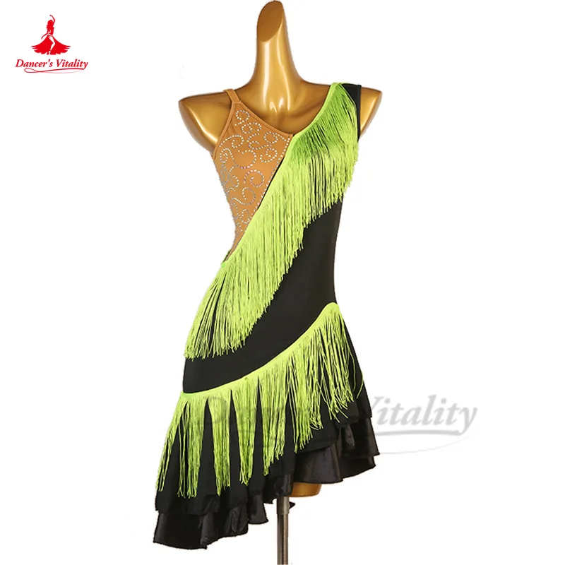 Latin Dance Performance Fringe Dress Customsized Children Adult Rumba Chacha Tango Competition Costume Latin Wear Outfit
Latin Dance Performance Fringe Dress Customsized Children Adult Rumba Chacha Tango Competition Costume Latin Wear Outfit
