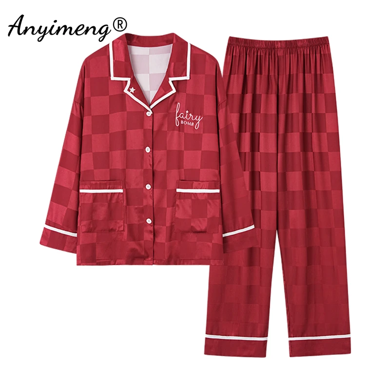 Pajams for Men and Women 2023 New Spring Autumn Luxury Satin Homewear Couple Mathcing Sleepwear Wedding Pjs Stars Pyjamas Suit
Pajams for Men and Women 2023 New Spring Autumn Luxury Satin Homewear Couple Mathcing Sleepwear Wedding Pjs Stars Pyjamas Suit
