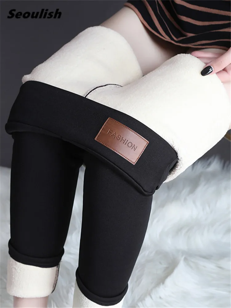 Seoulish Women's Winter Leggings 2022 New Warm Pants Chic Velvet Thicken Slimming Cashmere Warmed Leggings With Fleece Female 
Seoulish Women's Winter Leggings 2022 New Warm Pants Chic Velvet Thicken Slimming Cashmere Warmed Leggings With Fleece Female