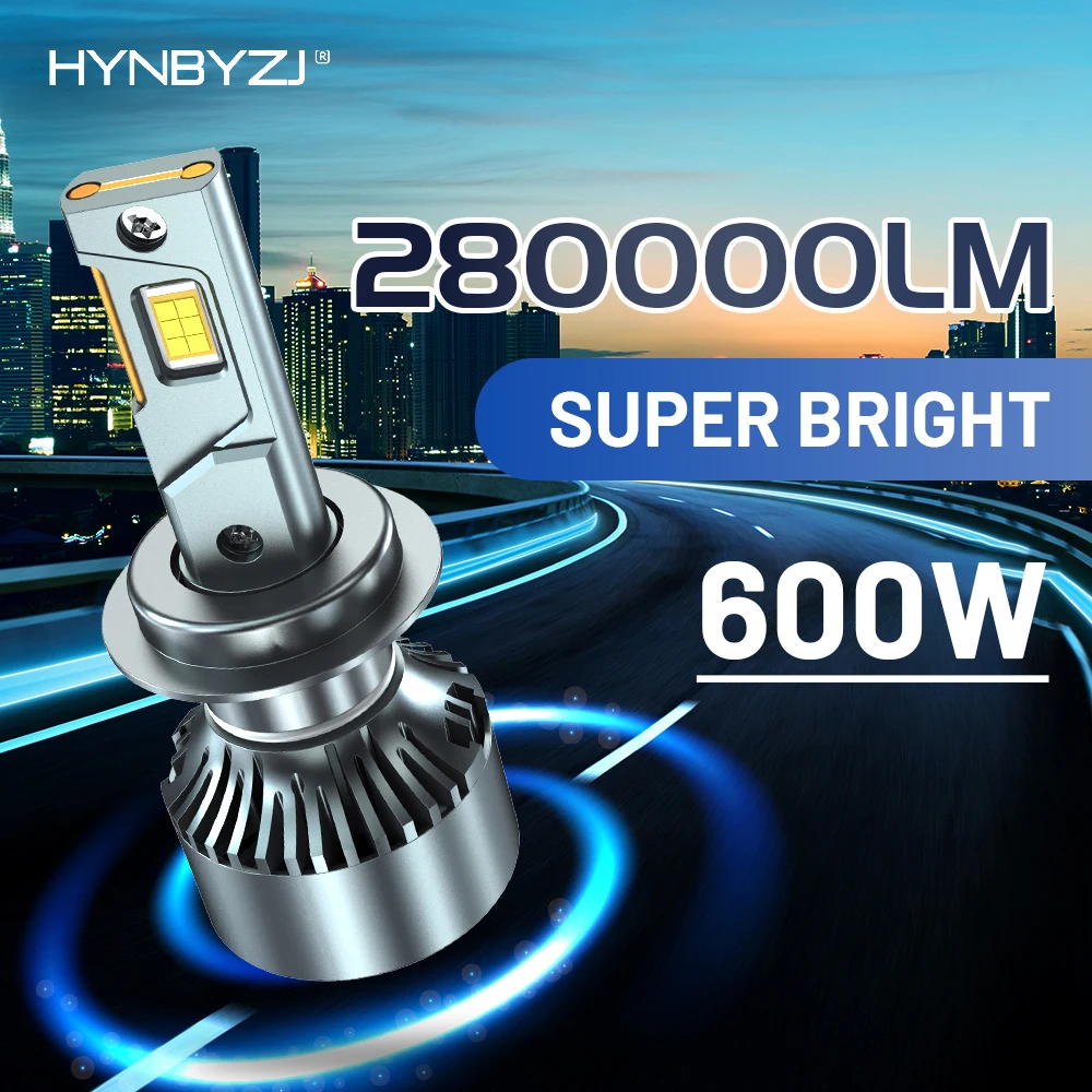 

HYNBYZJ H4 H7 600W LED Canbus H11 H1 H3 9005 HB3 9006 HB4 H8 9012 LED Headlights High Power 280000LM 6000K Car Headlamp Bulb