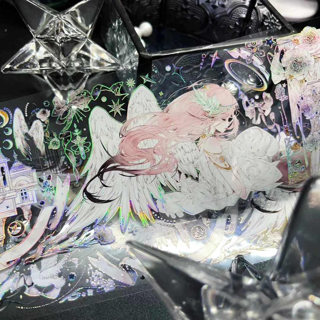 Woven Feather Laser Silver / Shell Light Cute Girl Fairy Shiny PET Tape Collage
Woven Feather Laser Silver / Shell Light Cute Girl Fairy Shiny PET Tape Collage