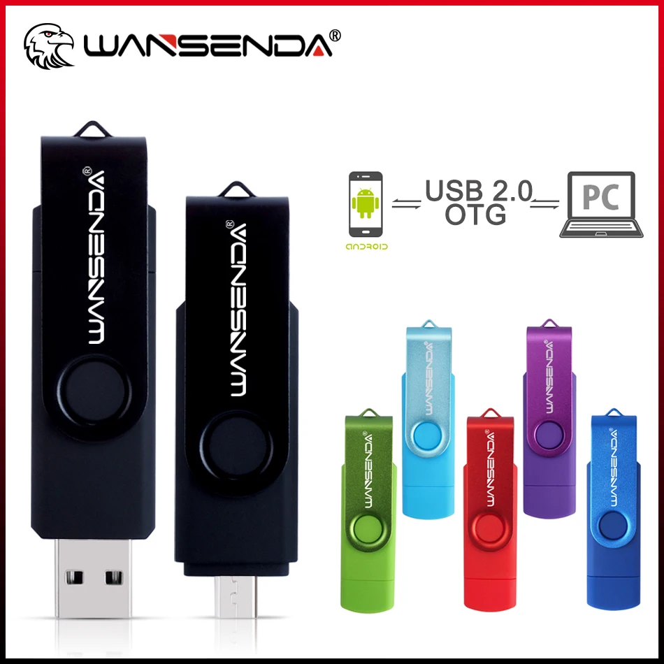 WANSENDA OTG USB Flash Drive Rotation Pen Drive 256GB 128GB 64GB 32GB 16GB Pendrive USB Memory Stick for Android Mobile / PC
WANSENDA OTG USB Flash Drive Rotation Pen Drive 256GB 128GB 64GB 32GB 16GB Pendrive USB Memory Stick for Android Mobile / PC