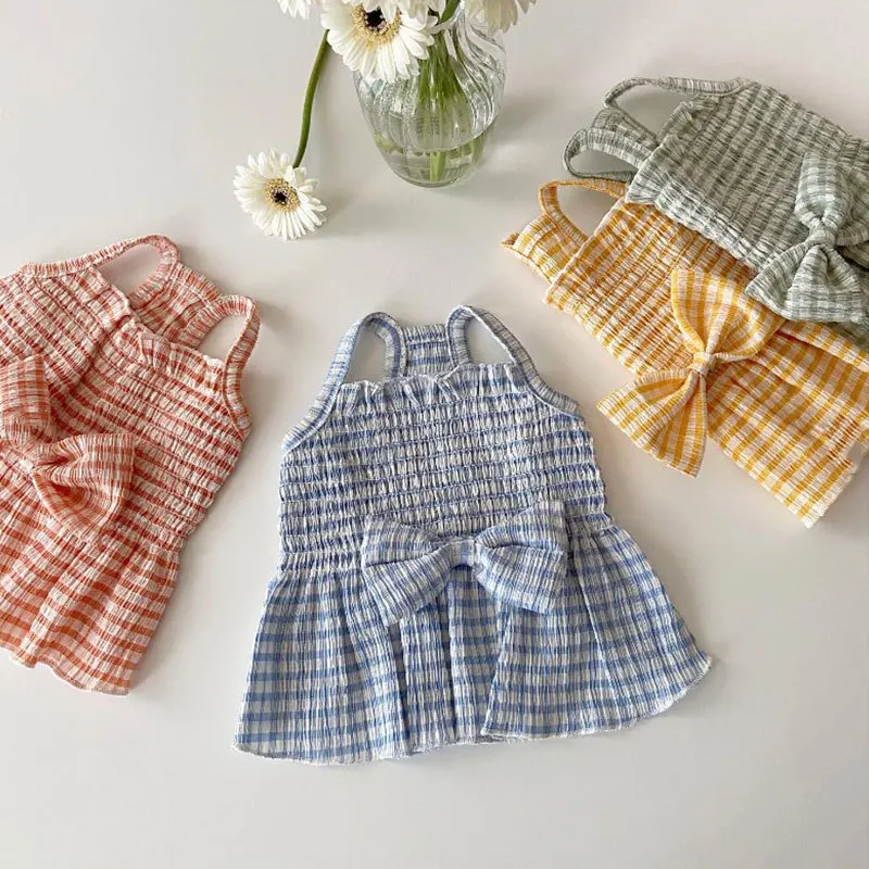 Summer New Bow Pet Plaid Skirt Beautiful Puppy Clothing Korean Version Of Dog Dress Teddy Sling Tank Top
Summer New Bow Pet Plaid Skirt Beautiful Puppy Clothing Korean Version Of Dog Dress Teddy Sling Tank Top